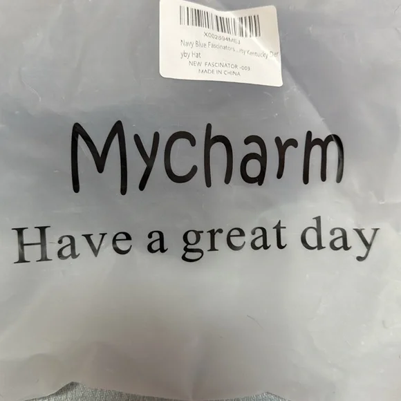 Navy blue Fascinator by MyCharm - Picture 6 of 6